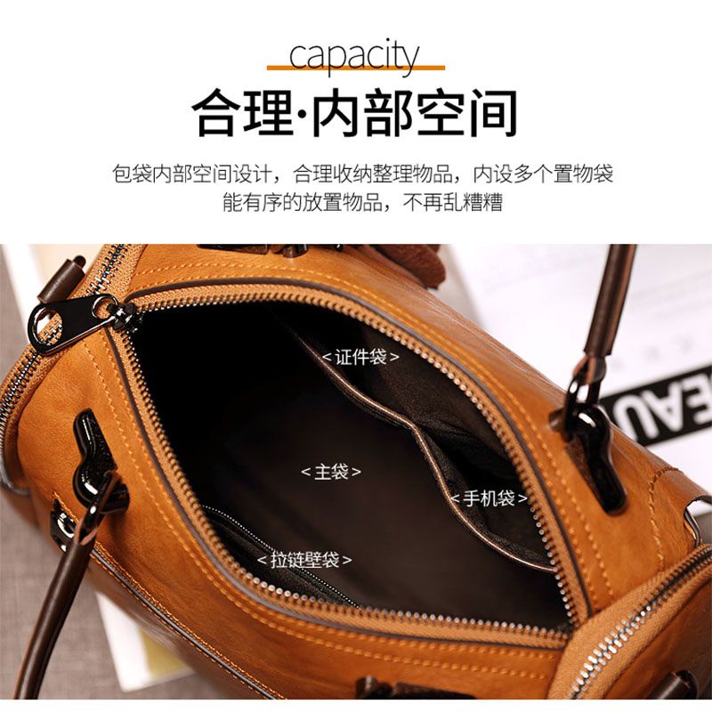 Túi Xách Da Bò Thật Phong Cách retro Thời Trang Mới 2023