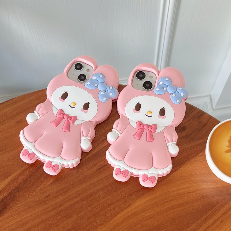 SANRIO Ôp Điện Thoại Silicon Dẻo Họa Tiết Hoạt Hình melody Dễ Thương Cho iphone 15 14 13 12 pro max 11 13pro 14pro 15pro Ốp