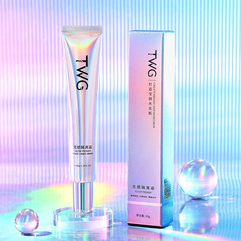 Same style of TikTok# TWG NALY light-sensitive isolation cream nourishing before makeup moisturizing brightening squalane makeup cream before makeup no powder 9.28N