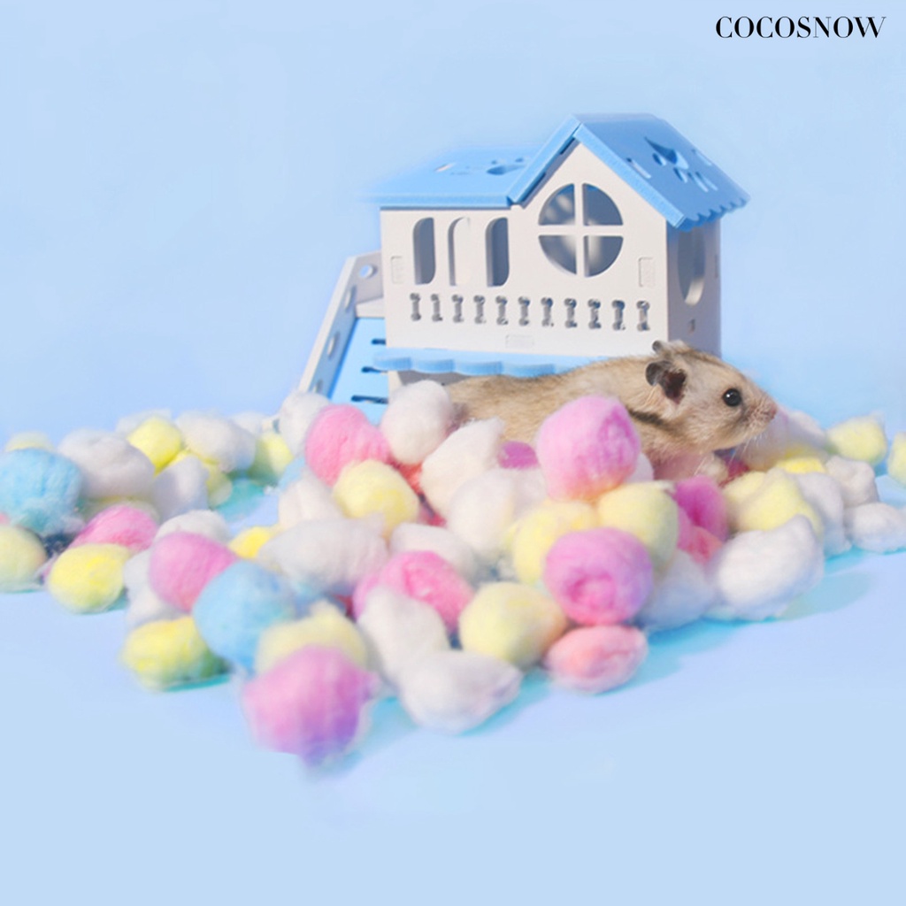 Set 100 Quả Bóng cotton mini Giữ Ấm Cho Chuột hamster