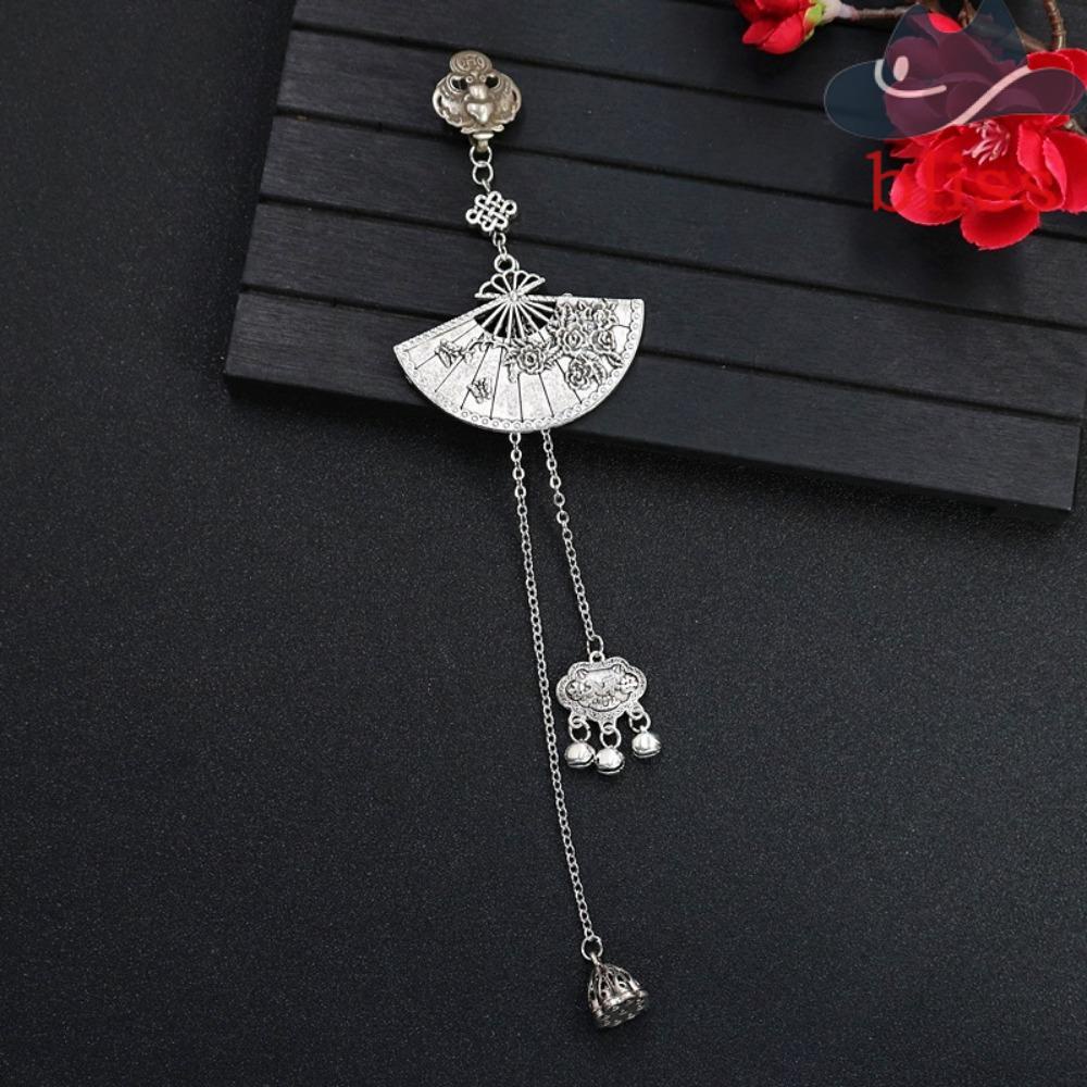 Bliss Ghim Cài Áo Hình Hoa Mận Phối Tua Rua Mạ Bạc Thời Trang Cho Nữ