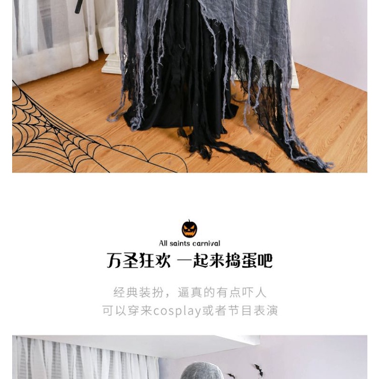Áo Choàng Hóa Trang halloween Nhân Vật Bộ Xương Quỷ Kinh Dị
