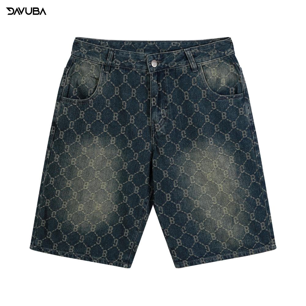 Quần short Denim DAVUBA monogram QS037