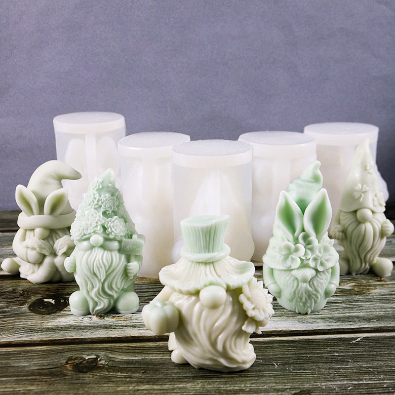 Khuôn silicone Làm Nến Thơm Hình Ông Già Noel