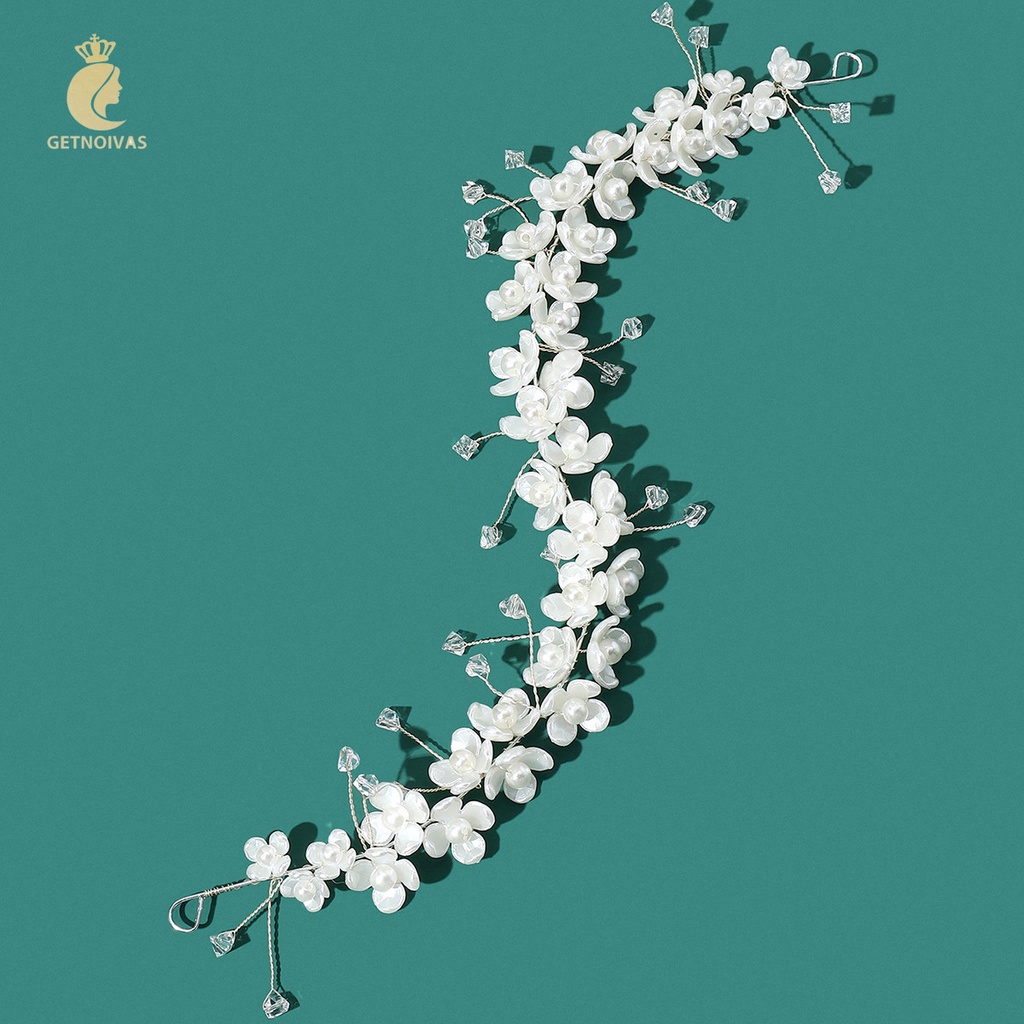 Băng Đô Cài Tóc Đính Ngọc Trai Phong Cách vintage Cho Cô Dâu