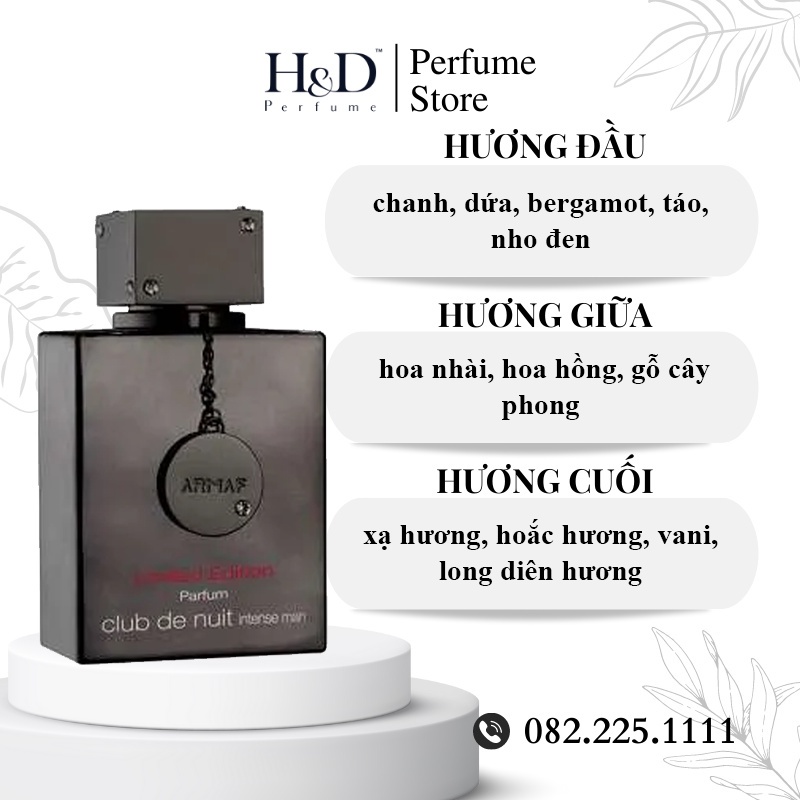 Nước Hoa Nam Armaf Club De Nuit Intense Man Limited Edition Parfum Chai Full 105ml HD Perfume Store