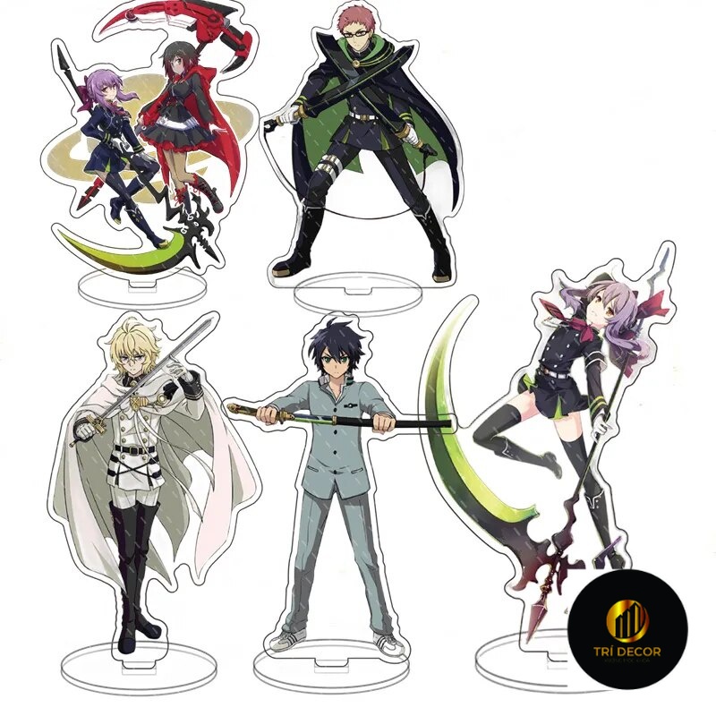 Mô hình Standee Seraph of The End Anime Mikaela Hyakuya Crowley Phụ kiện trang trí để bàn góc học tập