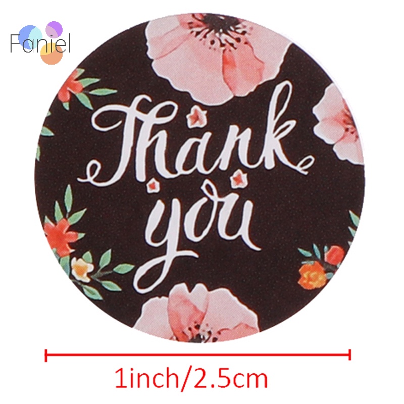 Set 500 Nhãn Dán thank you Trang Trí Sổ Tay Tiệc Cưới