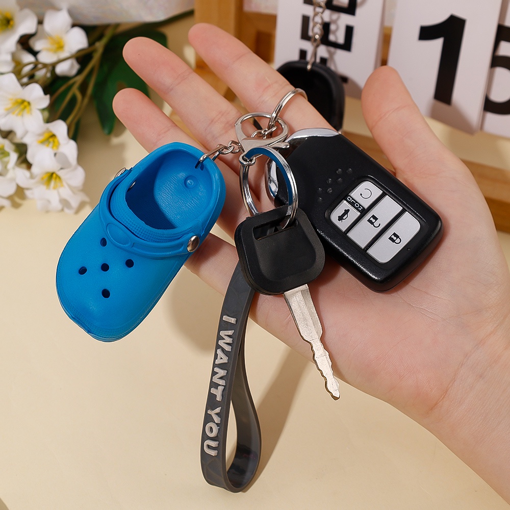 Dễ Thương Móc Khóa Hình Giày Dép Crocs 3d Bằng eva Độc Đáo