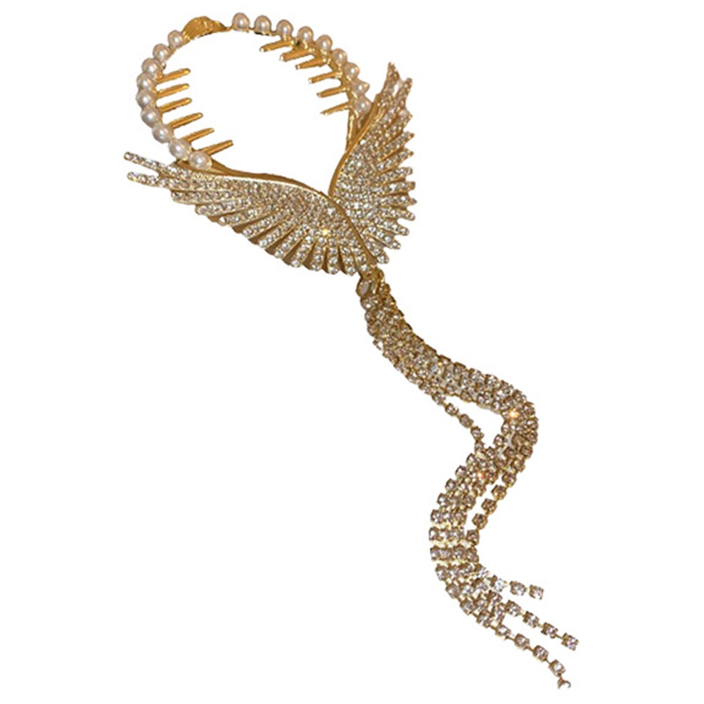 Trâm Cài Tóc Đính Kim Tuyến Và Tua Rua Phong Cách vintage Cho Nữ