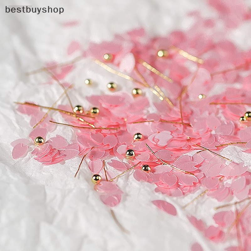 1 Lọ Kim Tuyến Hình Hoa Anh Đào Nhiều Màu Trang Trí Móng Tay Mới