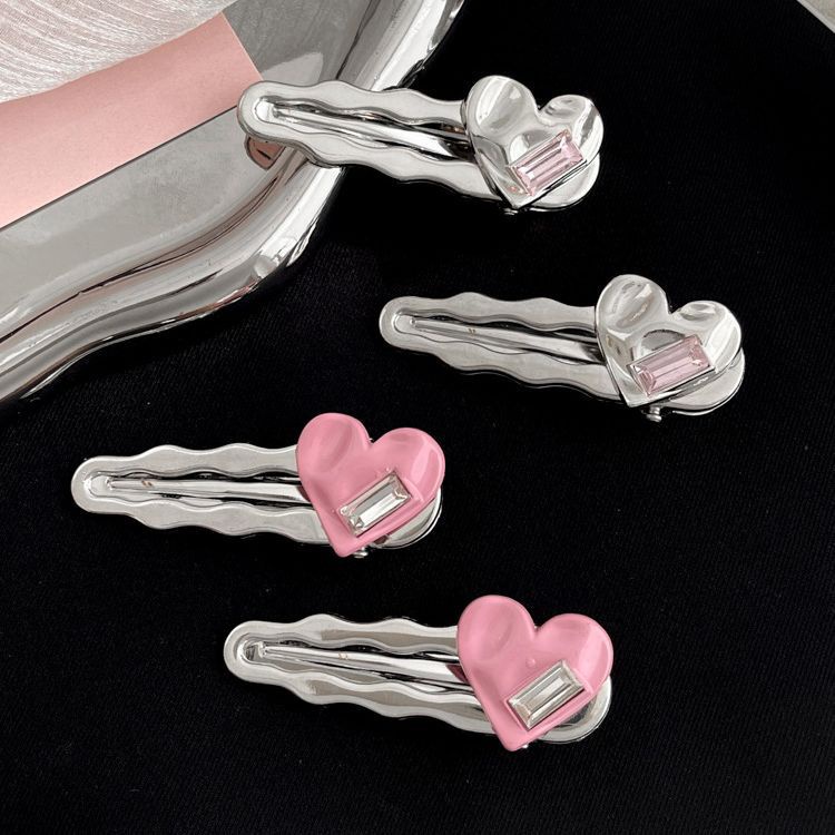 Kẹp Tóc Màu Hồng y2k Viền Tua Rua Bên Mới 2023 Cho Nữ