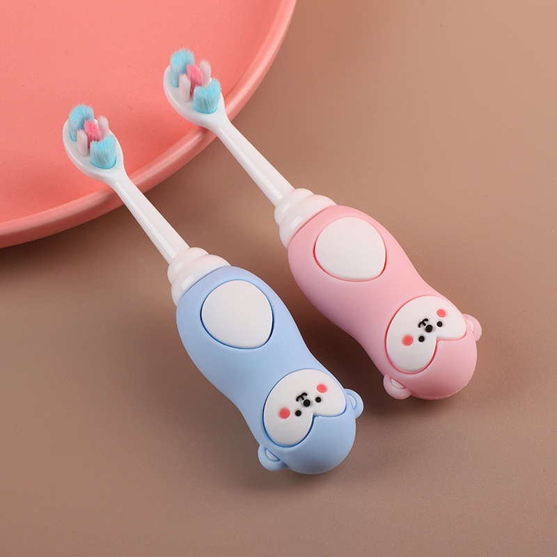 Dễ Thương Bàn Chải Đánh Răng Đầu Silicon Mềm Cho Bé 1-6 Tuổi