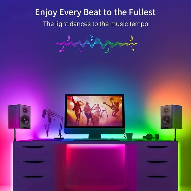 Dây Đèn led 5050 44 Nút Điều Khiển Từ Xa 5v Mềm Mại Trang Trí Phòng Khách / Máy Tính