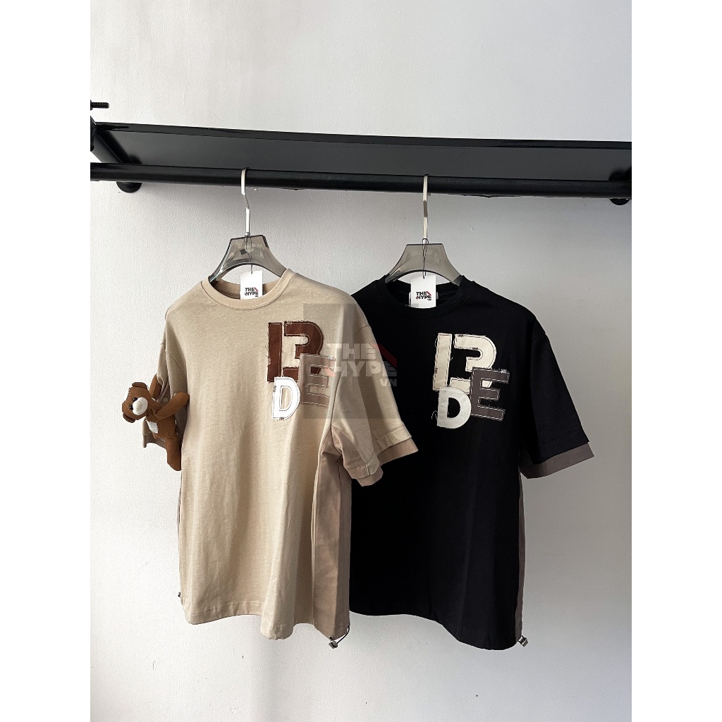 Áo 13DE MARZO gấu nâu patch white cap màu đen