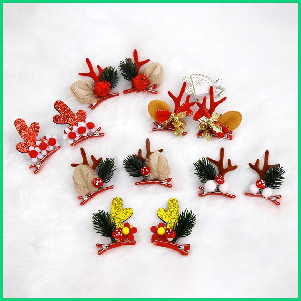 Set 6 Kẹp Tóc Hình Tai Hươu Dễ Thương