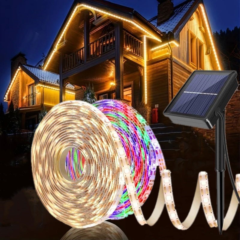 1 Cuộn Dây Đèn led 118.11inch 90led 3M Sử Dụng Năng Lượng Mặt Trời Trang Trí Giáng Sinh