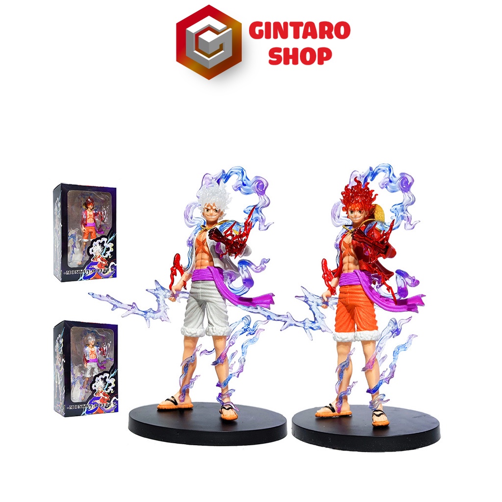 Xả hàng Mô hình One Piece Luffy Nika thần mặt trời cực sắc nét, Mô hình nhân vật Luffy Gear 5 tặng kèm xe