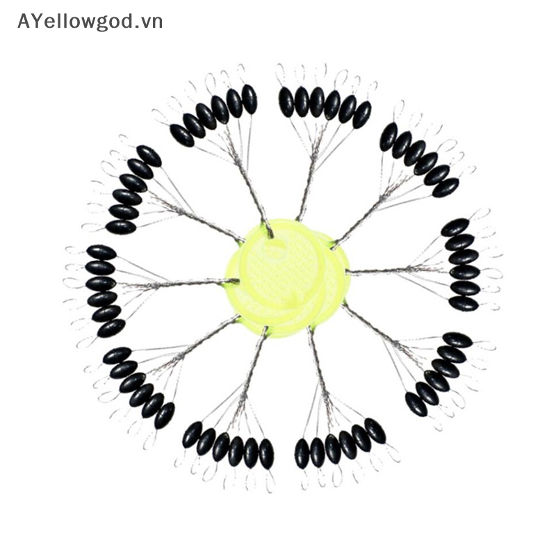 Bộ 120 / 20 Mồi Câu Cá Cao Su Màu Đen Hình oval vn