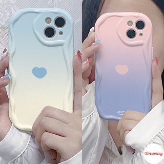 Ốp Lưng Cho Samsung Galaxy S25 S24 S23 S22 S21 Plus Ultra 20 FE A52S A53 A54 A71 A72 A73 A10S A20S A21S A11 A12 M11 M12 Kem Vồng Cong Edge Motif Dần Dần Hồng Xanh Trái Tim