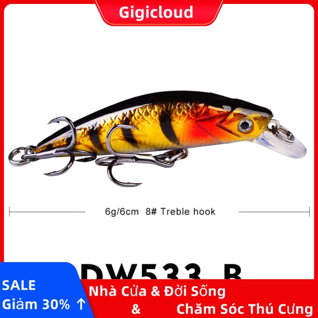 Mồi Câu Cá Nhân Tạo Cứng 6g / 6cm