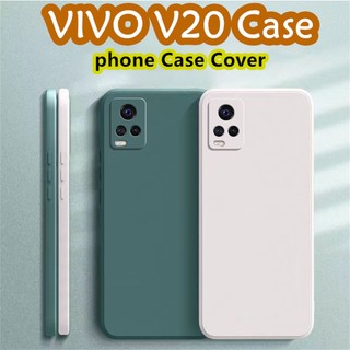 [Hàng Có Sẵn] Ốp Điện Thoại Silicon Màu Trơn Đơn Giản Cao Cấp Cho vivo v20
