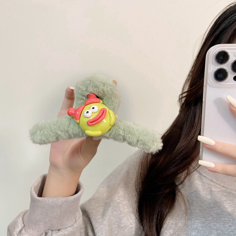 Kẹp Tóc Lông Nhung Dễ Thương Xinh Xắn Phong Cách Thời Trang Mùa Thu 2023