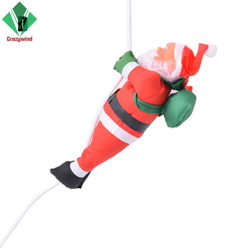 Ông Già Noel Leo Thang Dây Thừng Màu Sắc Tươi Sáng Trang Trí Giáng Sinh