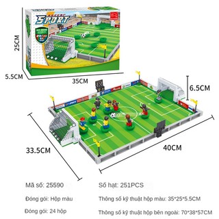 World Cup Đồ Chơi Búp Bê Sân Vận Động Bóng Đá Lắp Ráp Khối Xây Dựng Mô Hình Thanh Xếp Hình Quà Tặng