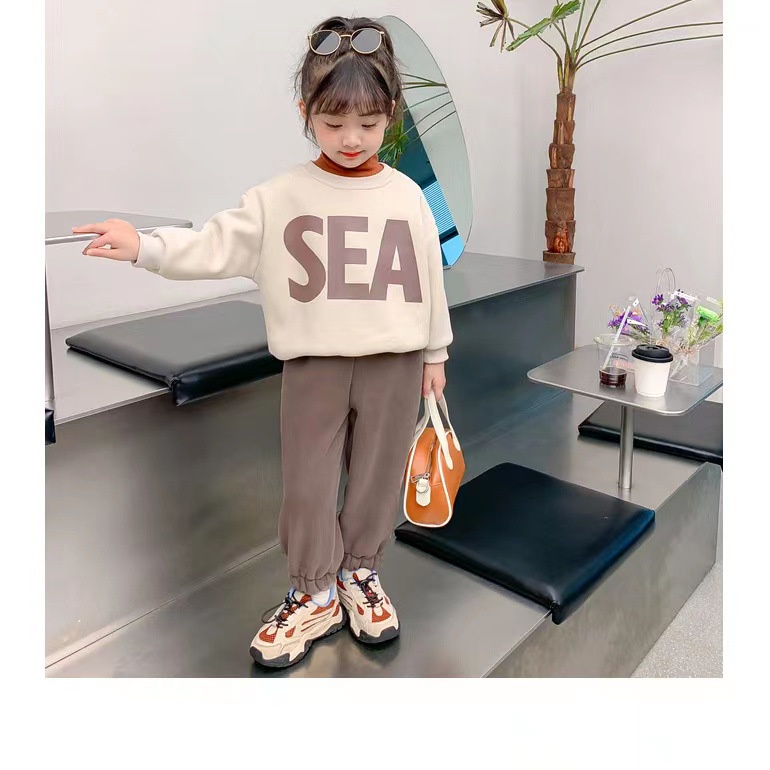 Áo Sweater Thể Thao Thời Trang Năng Động Cho Bé Gái