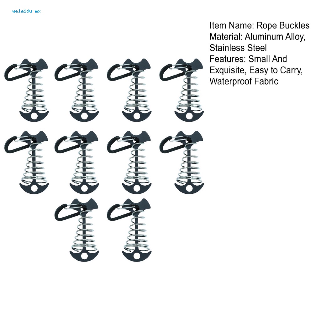 Weiaidu Bộ 10 Móc Khóa Dây Xương Cá Bằng Hợp Kim Nhôm Đa Năng Siêu Bền Tiện Dụng Mang Theo Du Lịch Dã Ngoại