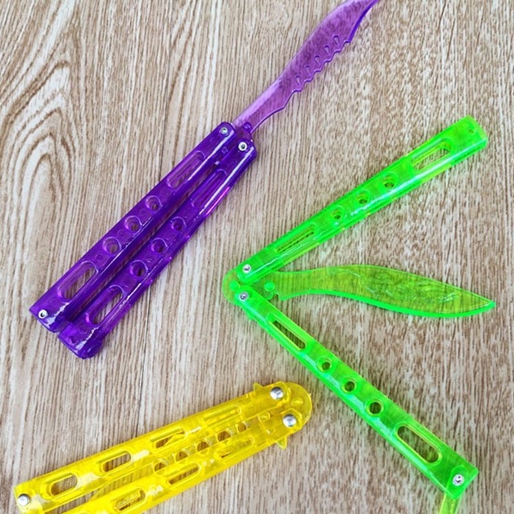 Set 10 Dao Bướm Đồ Chơi Bằng Nhựa Không Làm Đau Tay Cho Người Mới Bắt Đầu