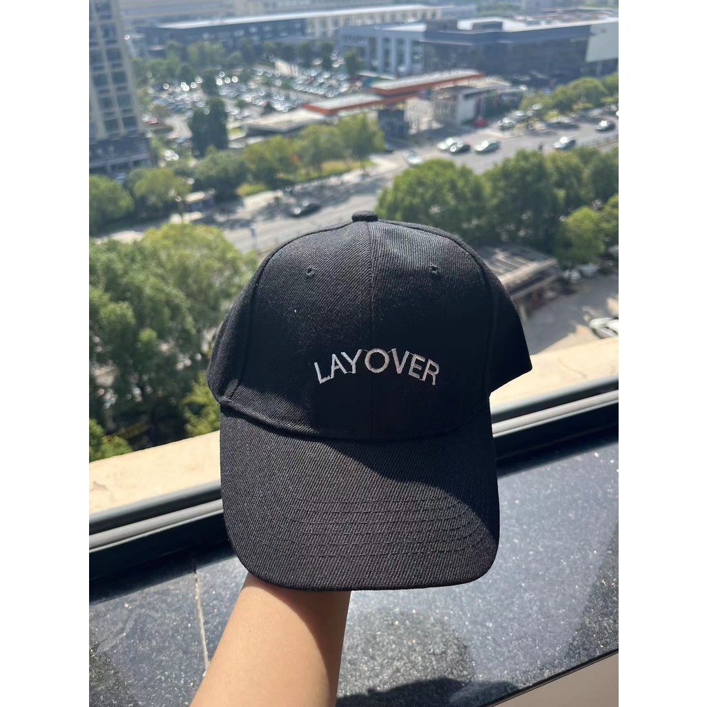 Mũ Bóng Chày In Chữ v layover Màu Be / Xanh Dương kpop bts Đa Năng