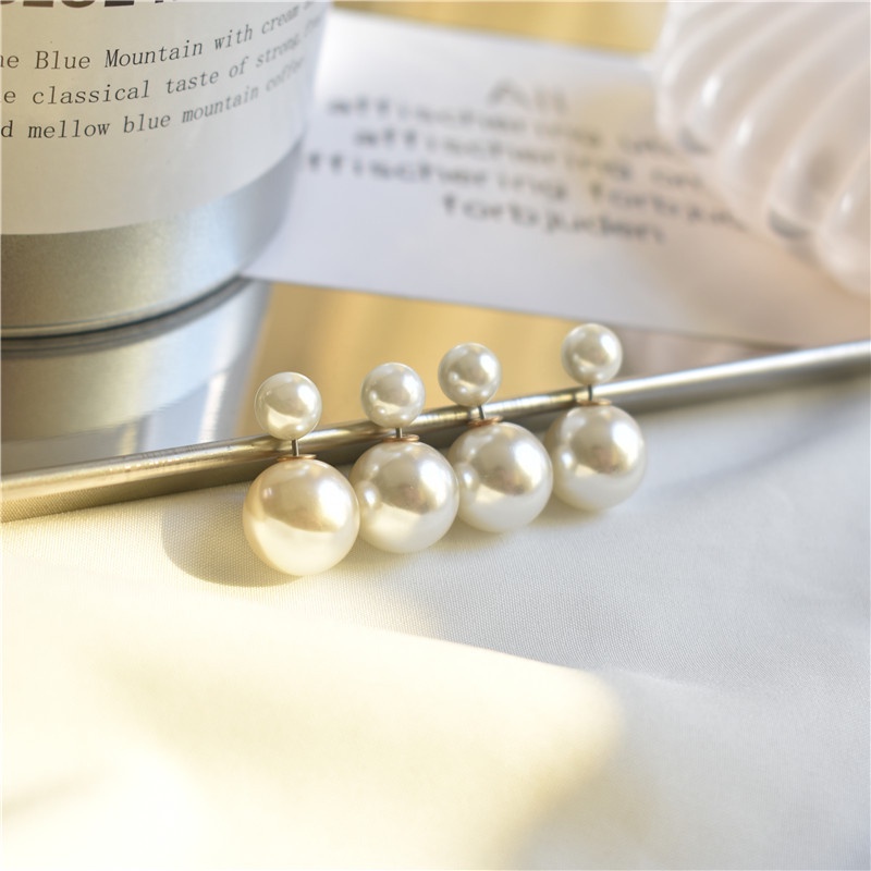Khuyên tai AHELLOGIRL ngọc trai phong cách Hàn Quốc đơn giản cho nữ