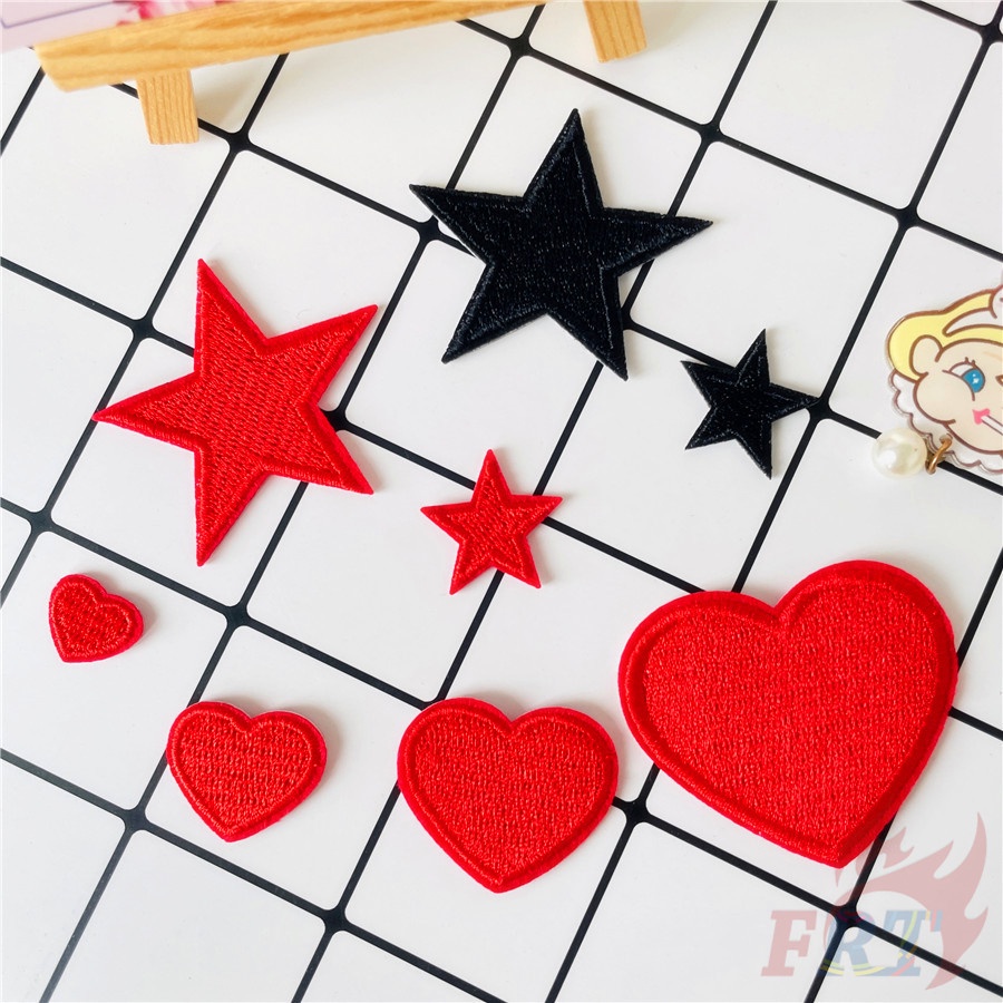 ❣️1pc Tình Yêu / Ngôi Sao: ins Sắt Trên Các Bản Vá Lỗi❣️Miếng Dán Ủi Lên Quần Áo Hình Huy Hiệu