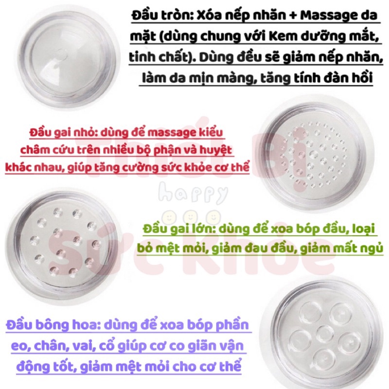 Máy Massage Mắt Chống Thâm Quầng, Bọng Mắt Cây Lăn Mặt Nâng Cơ Hiệu Quả Loại Xịn Giá Rẻ