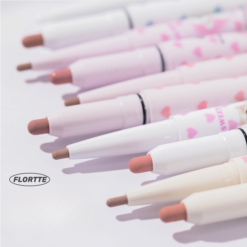 Flortte Son Môi Hai Đầu Kiêm Chì Kẻ Viền Môi Hiệu Ứng Lì Chống Thấm Nước