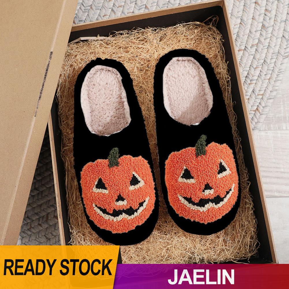Halloween Ghost Skeleton Bí Ngô Dép Phòng Ngủ Dép Nữ Nhẹ [Jaelin.vn]
