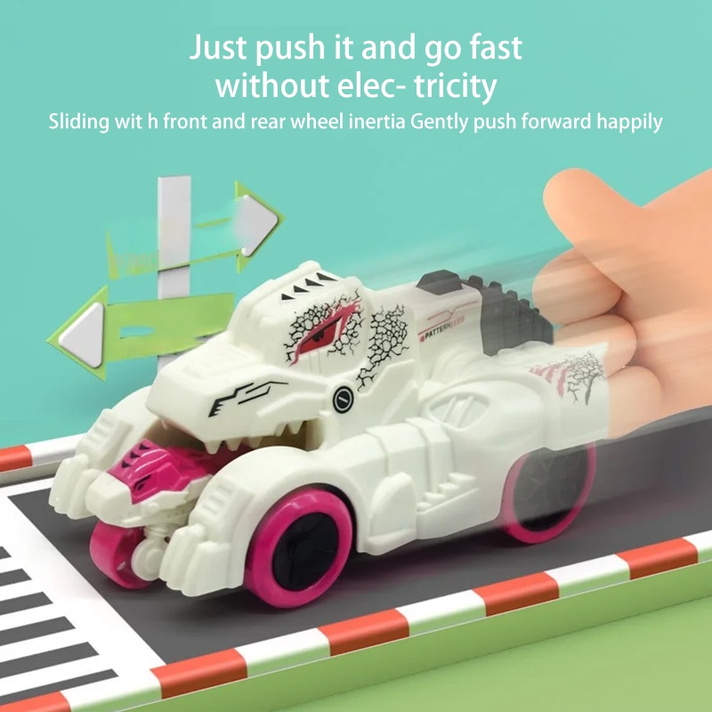 Xe ô tô địa hình khủng long chạy đà quán tính bắn ra mô tô tốc độ cao phát triển trí thông minh cho bé yk