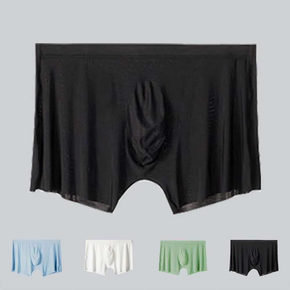 Quần Lót boxer Vải Lụa Lạnh Mềm Mại Thoáng Mát Cho Nam