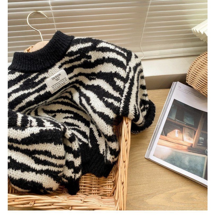 Áo sweater Cổ Tròn Thiết Kế Mới Dày Dặn Thời Trang Mùa Đông Dành Cho Bé Trai