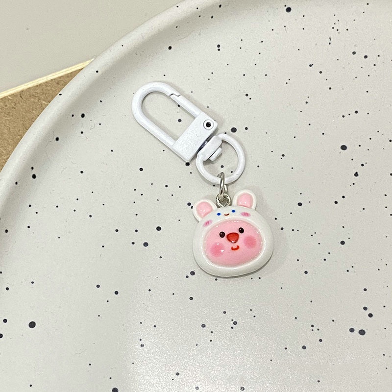 Móc Khóa Hình Vòng Lặp Nhỏ Màu Hồng Dễ Thương Dùng Làm Quà Tặng Cho Bạn Gái / Balo