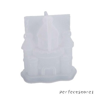 Khuôn silicone Làm Đất Sét Hình Lâu Đài 3d