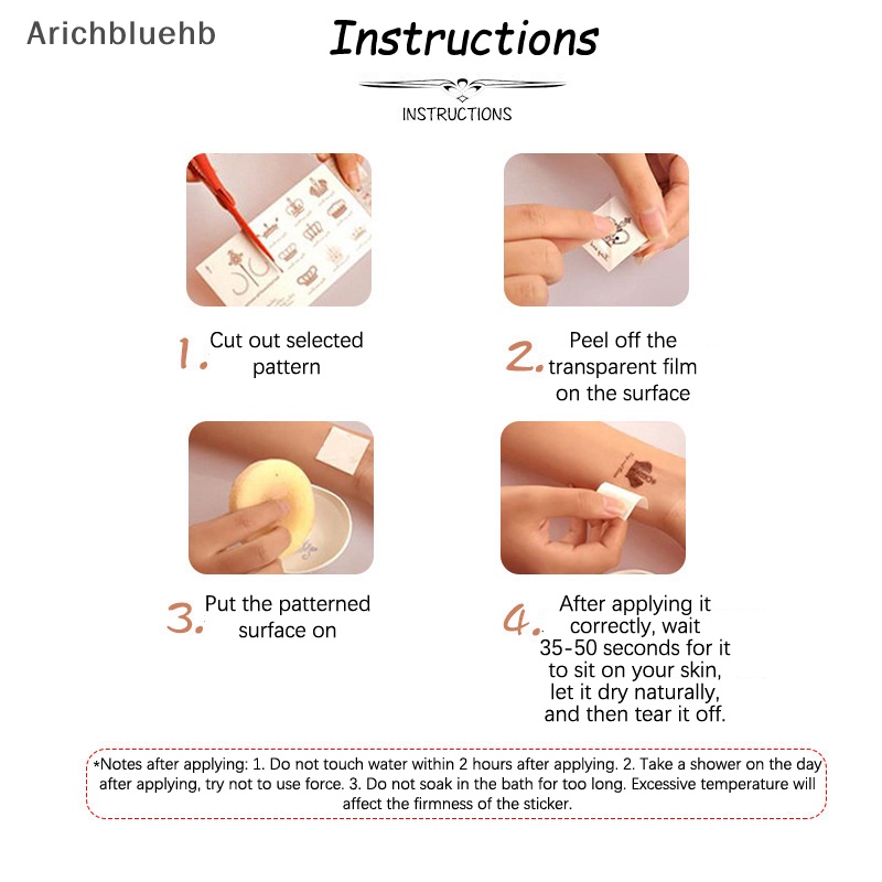 1 Tờ Hình Xăm Dán Mi Dưới Tạm Thời Tự Nhiên Giống Thật arichbluehb >