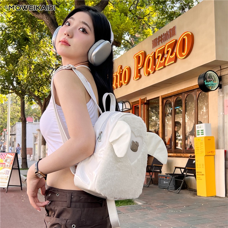 Ba Lô mini Hình Mèo Hoạt Hình Dễ Thương Phong Cách Hàn Quốc Cho Nữ