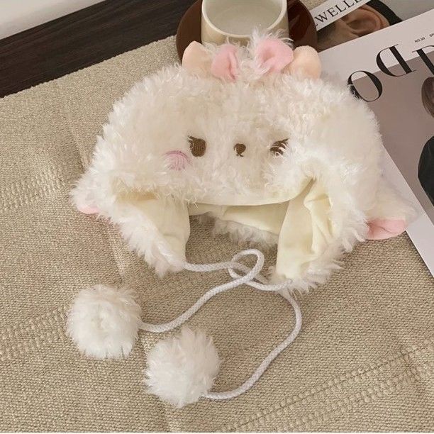 Mũ Lông Cừu Che Tai Giữ Ấm Mùa Thu Đông Phong Cách Hàn Quốc Dễ Thương Ngọt Ngào Cho Trẻ Em