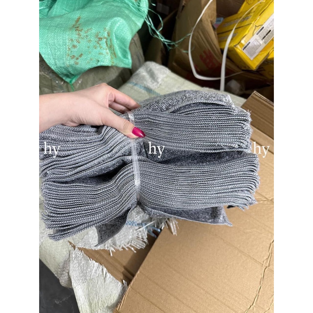 KHĂN LAU SỢI THAN TRE MÀU GHI SIÊU THẤM