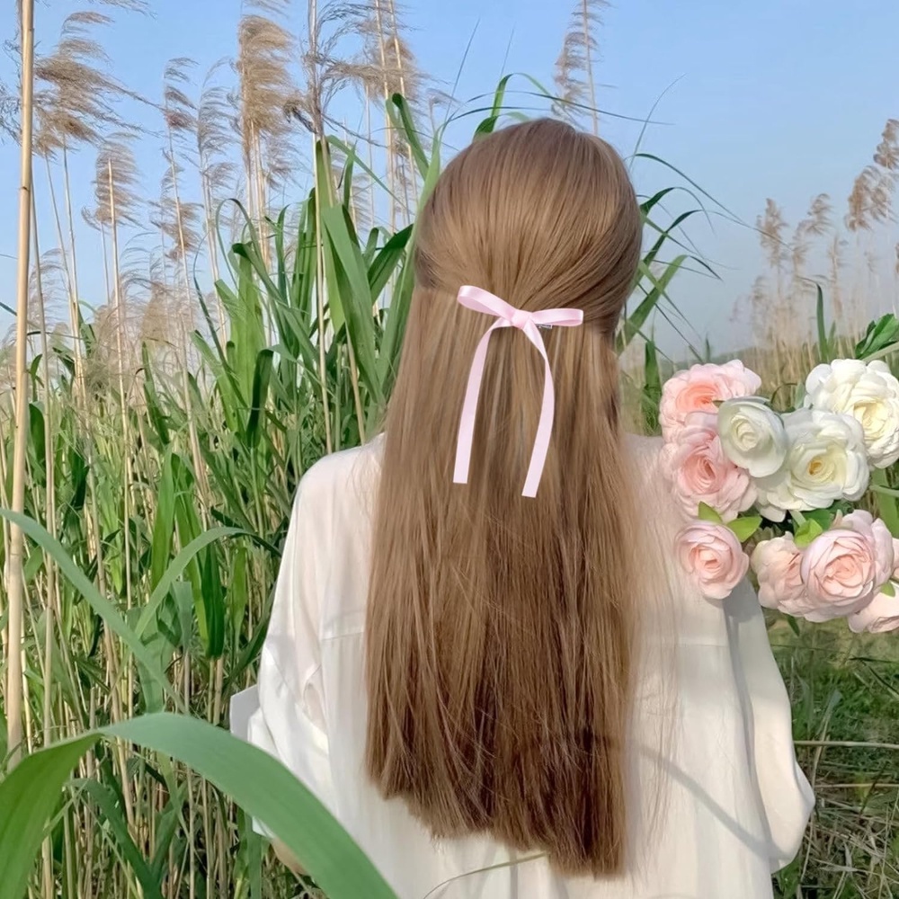 Kẹp Tóc Nơ Ruy Băng Dài Màu Kẹo Ngọt Thời Trang Cho Bé Gái