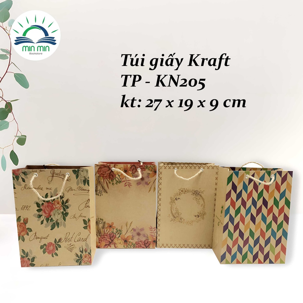 Túi Kraft 205 -TPKN205- 27 x 19 X 9cm (10c/b)