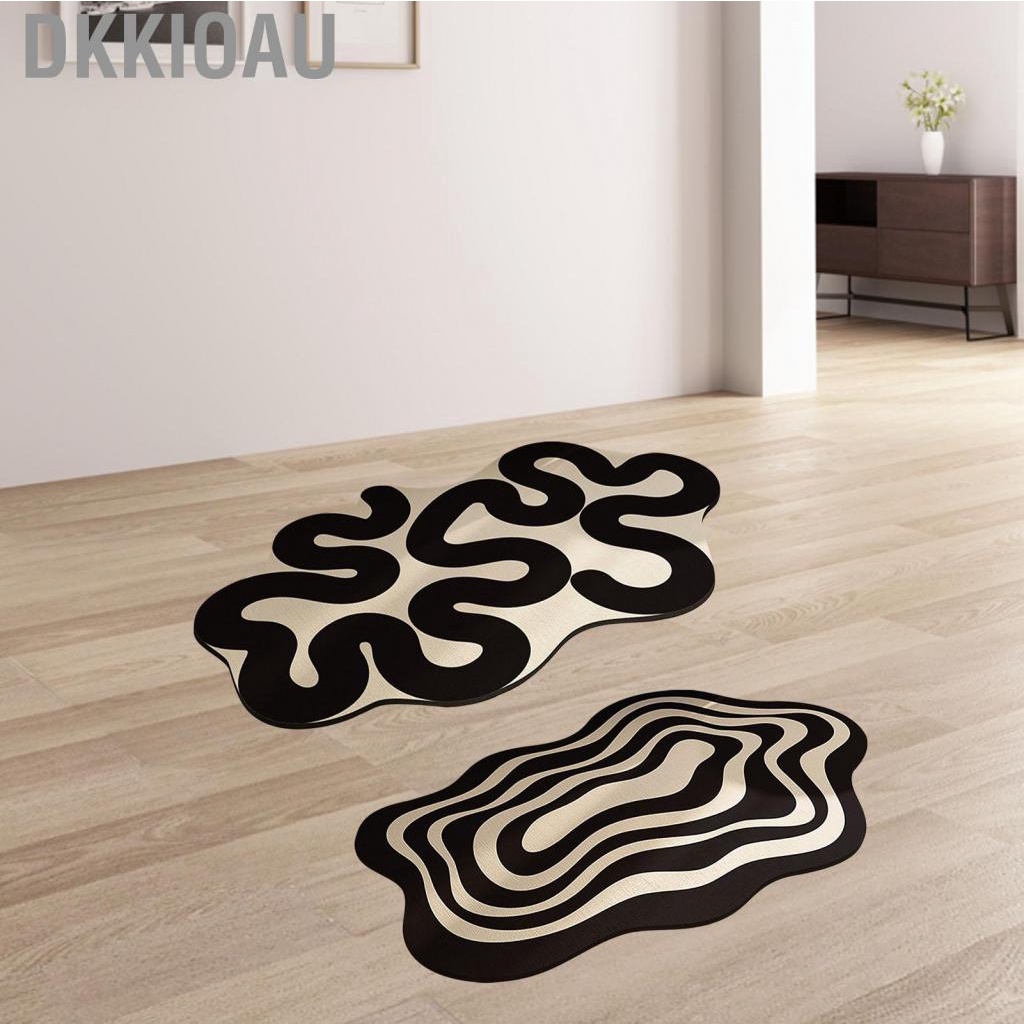 Dkkioau Irregular Shaped Bathroom Rug Strong Water Absorption Soft Floor Mat Diatom Ooze -slip Quick Dry Home Small Carpet